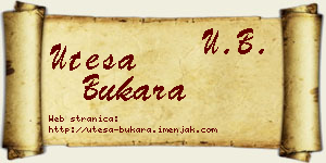 Uteša Bukara vizit kartica